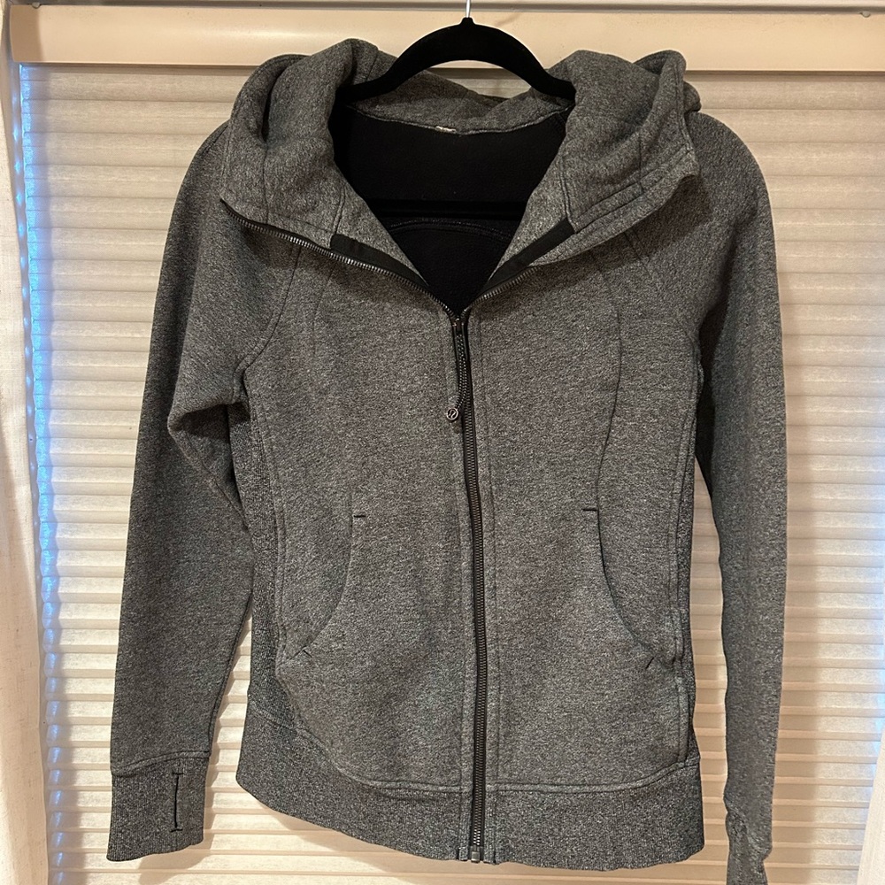 Lululemon Gray Scuba Full Zip Hoodie $50